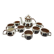 Boch la Louvière tea set, Kimono series, earthenware, Belgium 1970