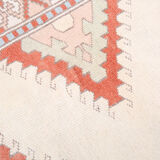 4x6 blue and beige handmade oushak rug