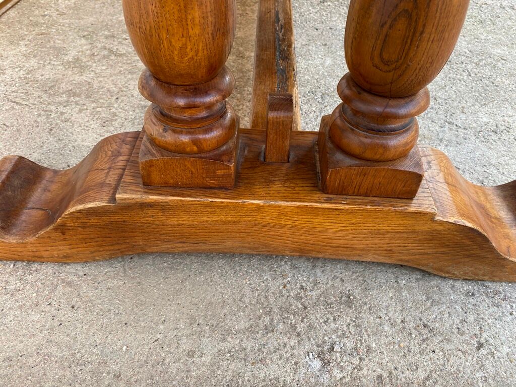 Farm table monastery meal meals in solid oak 1950 225x86x74cm