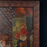 "The Souk," an Orientalist oil painting on panel, signed Émile Feher and dated 1935.