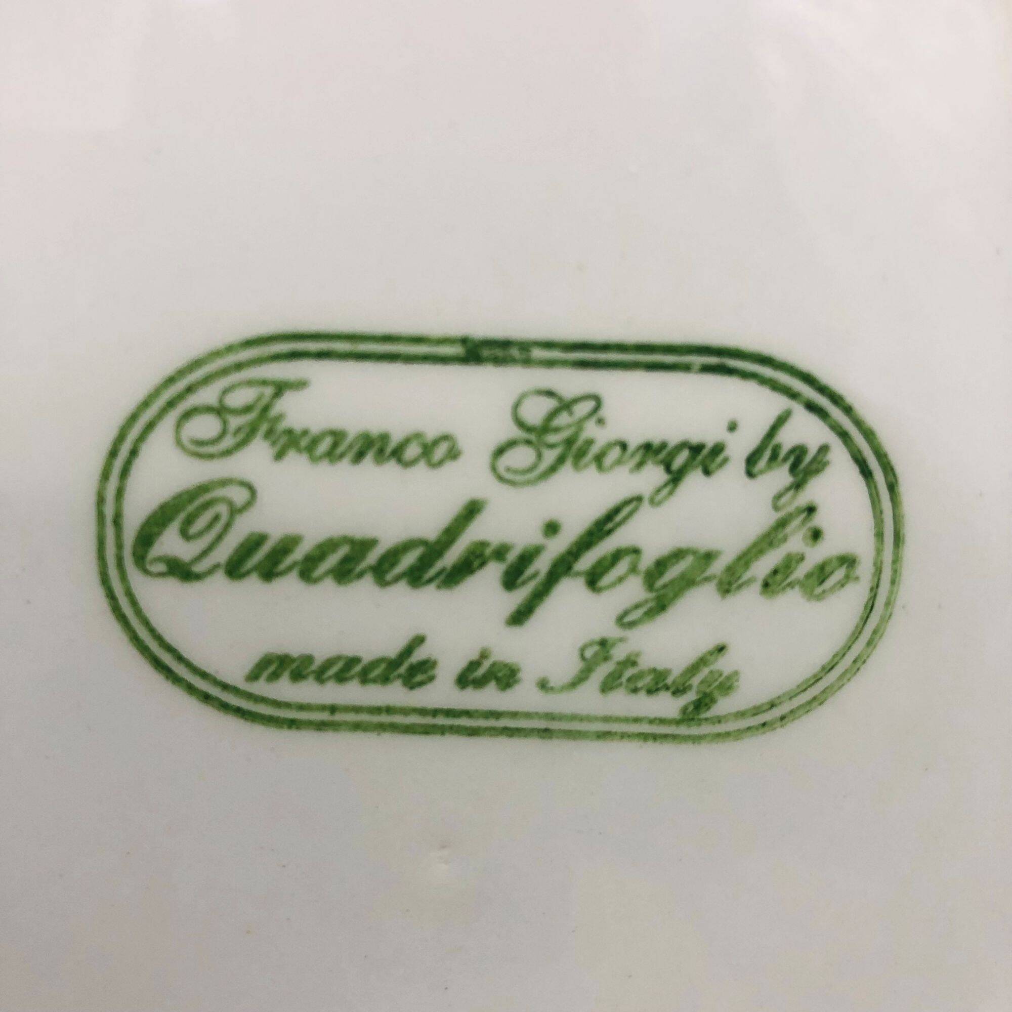 6 deep plates. Franco Giorgi by Quadrifoglio. Italy.