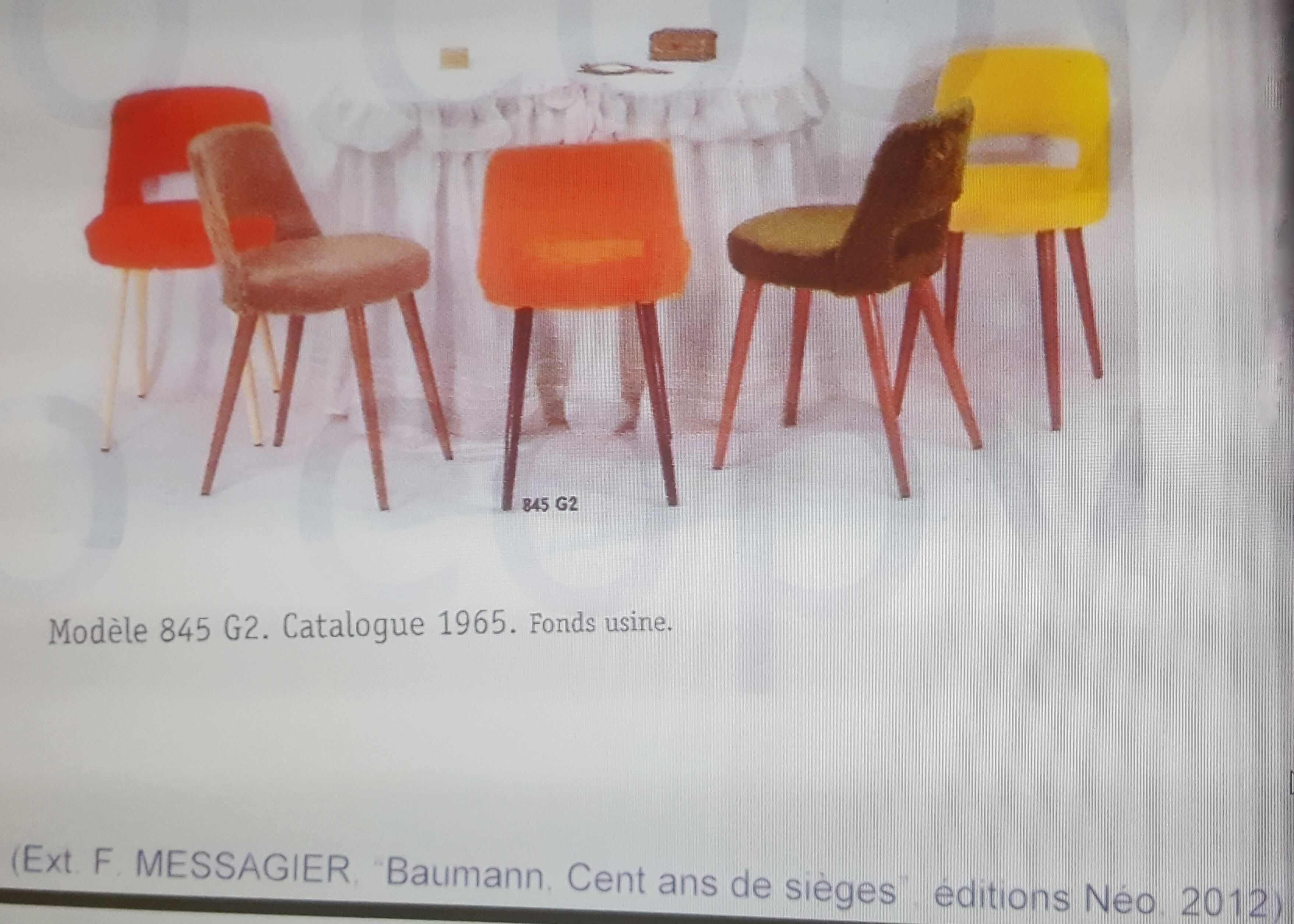 Baumann chair gold moumoute vintage year 60