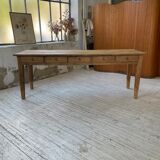Farmhouse table pine multi-drawers
