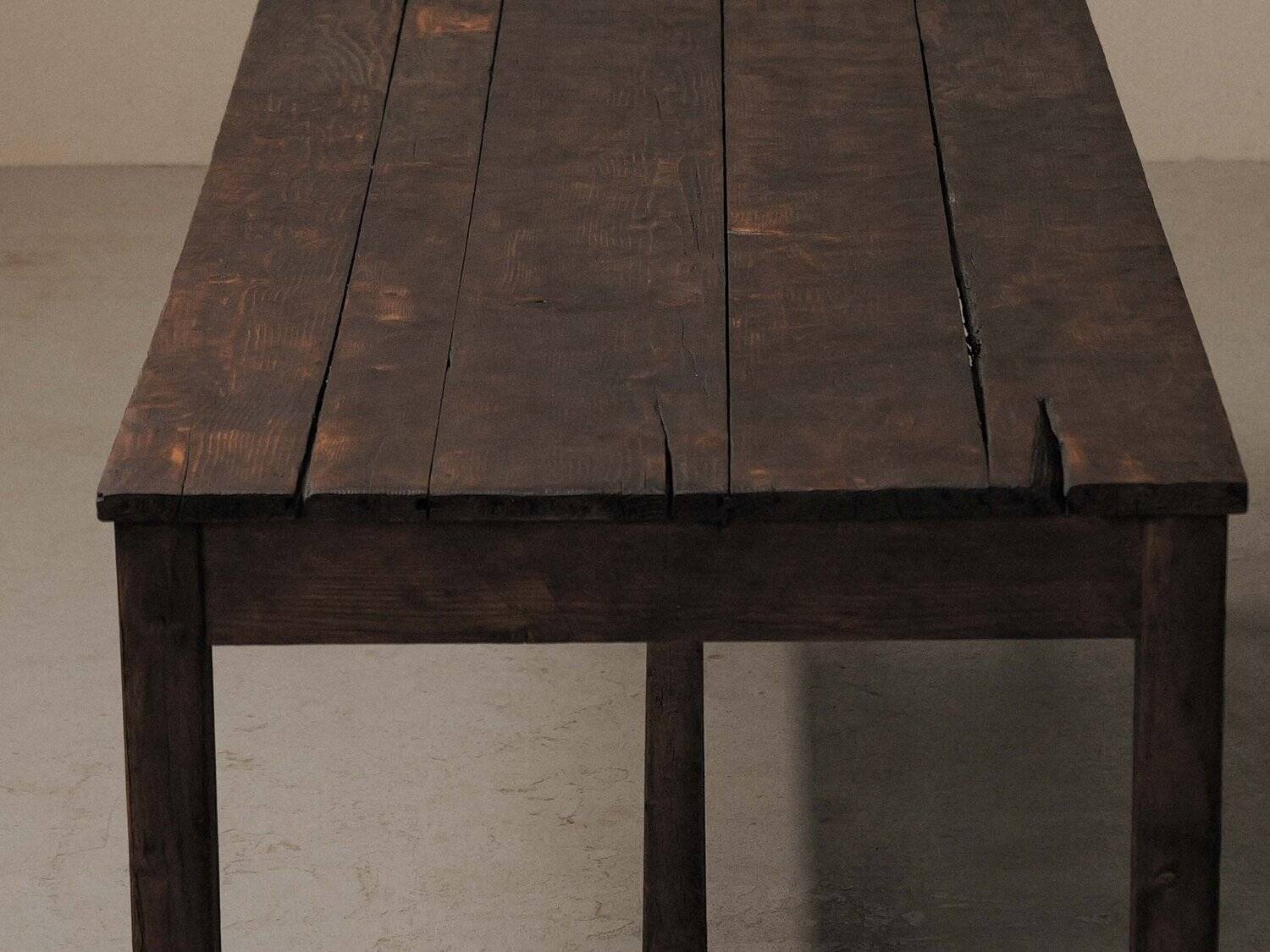 Farm table in solid pine, around 1900