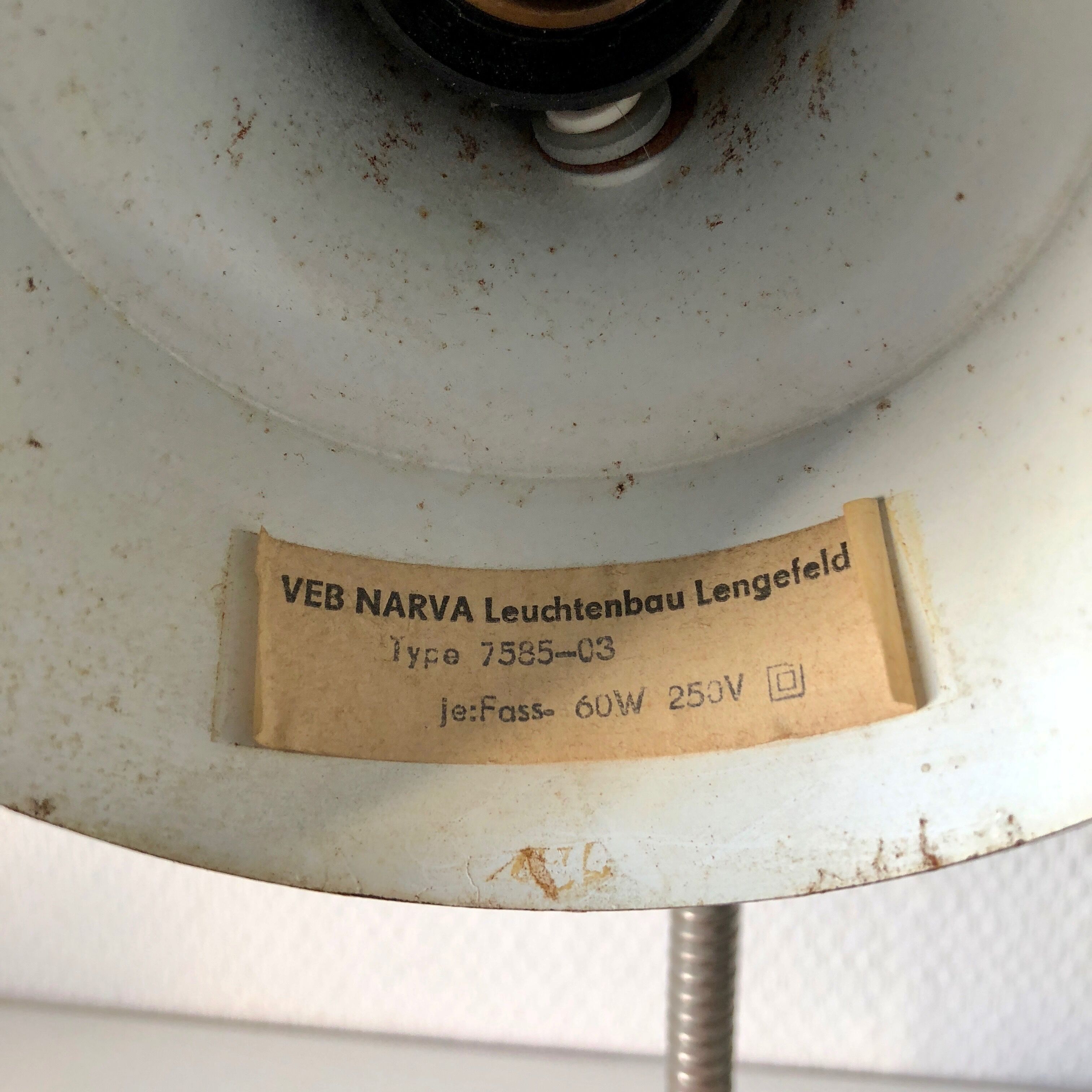 Lamp office veb narva vintage 1970