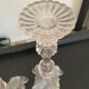 Pair of vintage Val St Lambert candlesticks