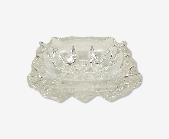 Cendrier en verre épais transparent