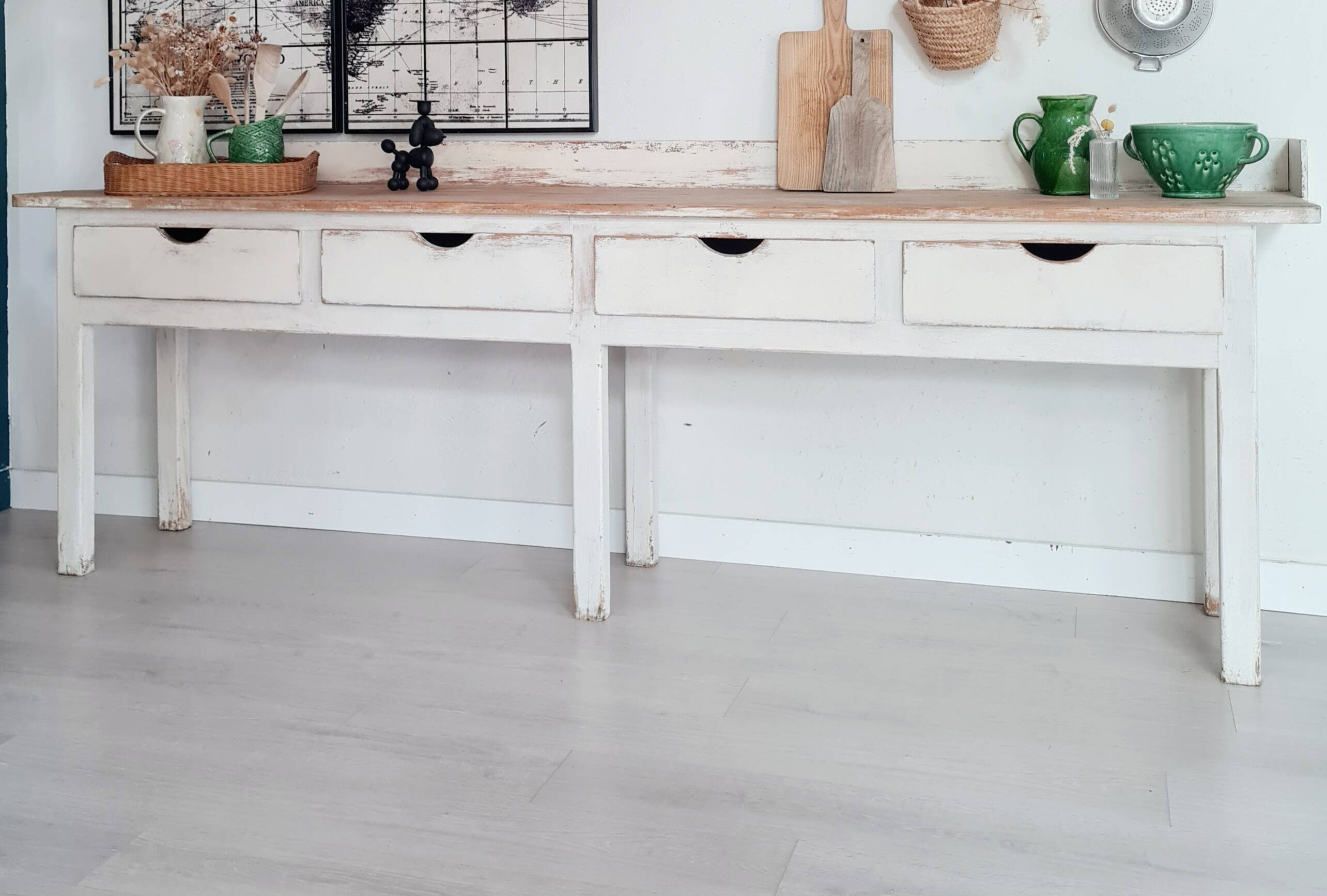 Antique counter – trade table – antique kitchen furniture
