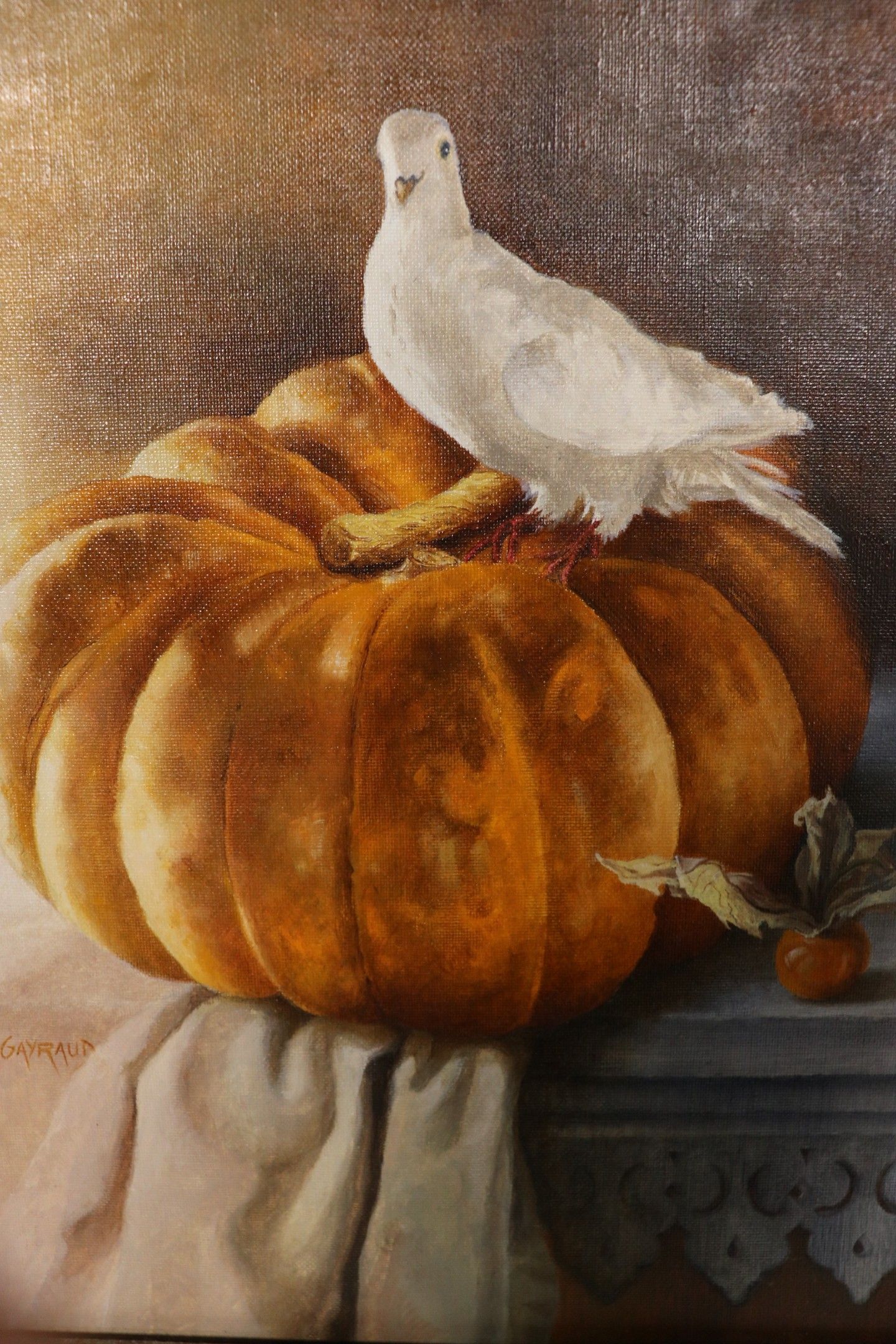 Oil on canvas signed-still life