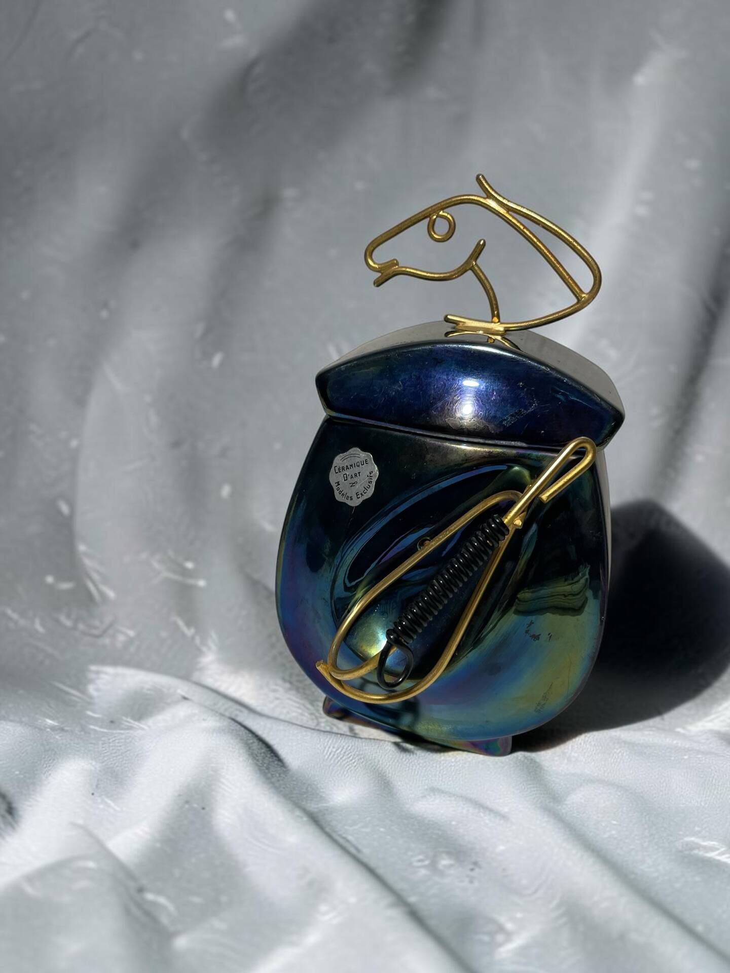Vintage denicotea france tobacco pot pipe holder – iris art ceramics