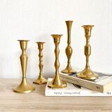 Golden copper chandeliers