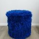Electric blue chest pouf