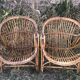 Vintage 1960s bamboo rattan chairs
