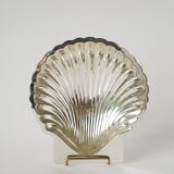 Large silver-plated shell-shaped bowl, 1950.
