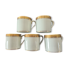 5 tasses  à café en porcelaine