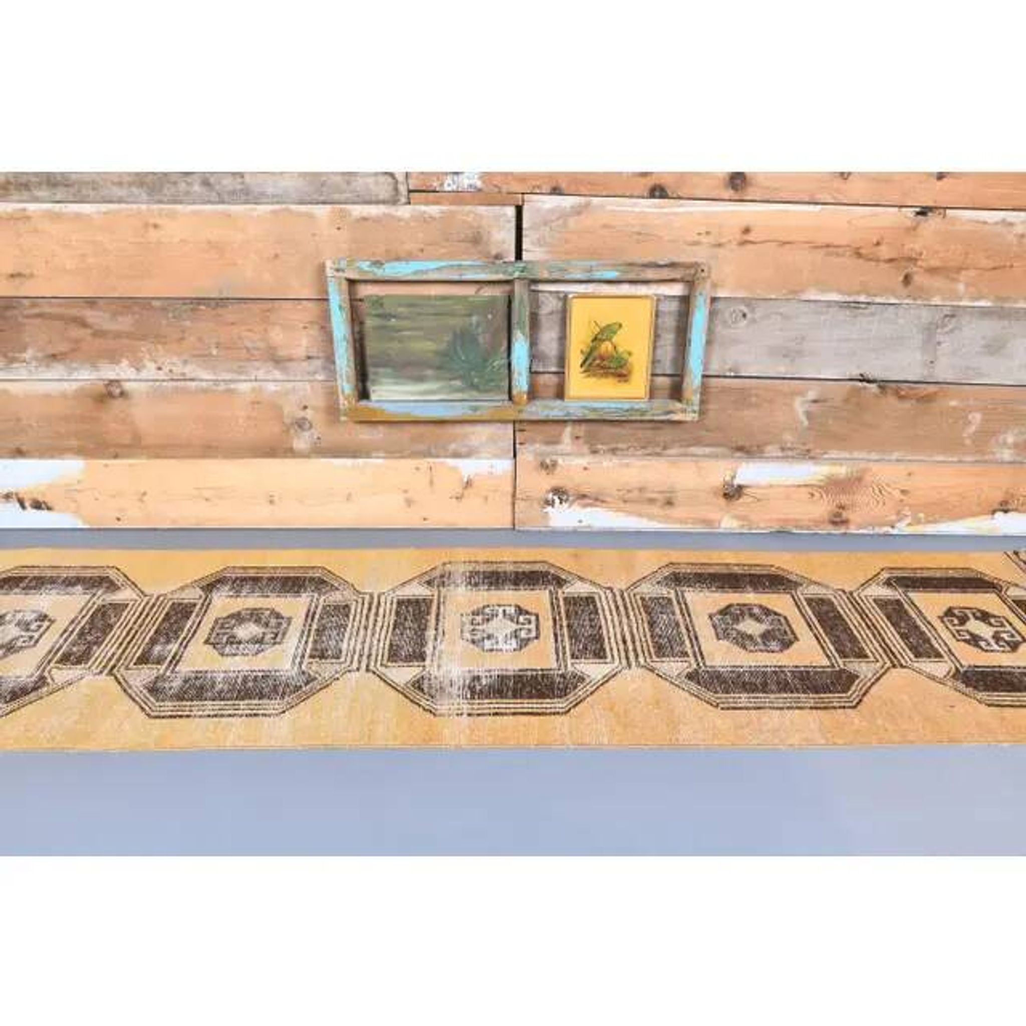 Vintage Orange Turkish Hand-Knotted Runner 80x338