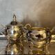Silver-plated tea and coffee service with tray
