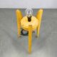 Mid Century Sculptural Floor Lamp with Glass Shade, 1970s