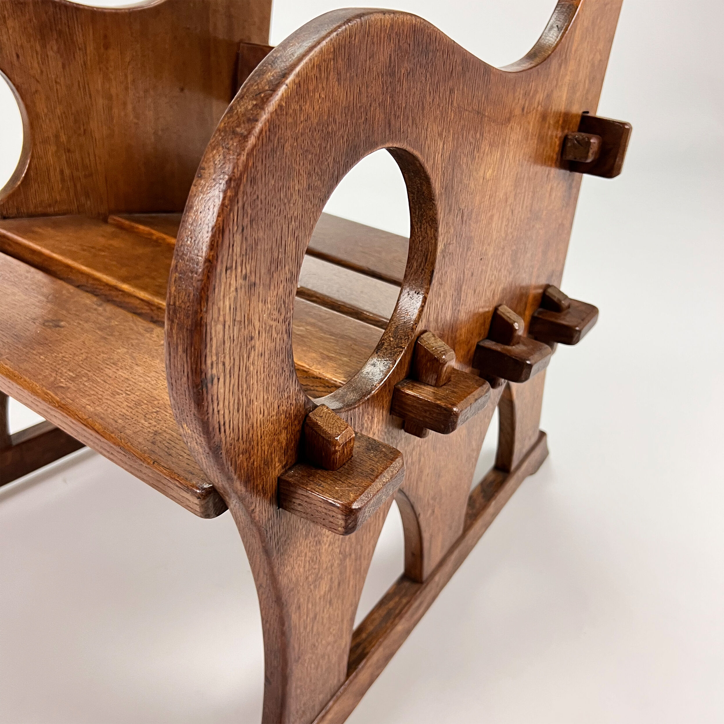 Mid Century Arts & Crafts Oak Lounge Chair, 1950s