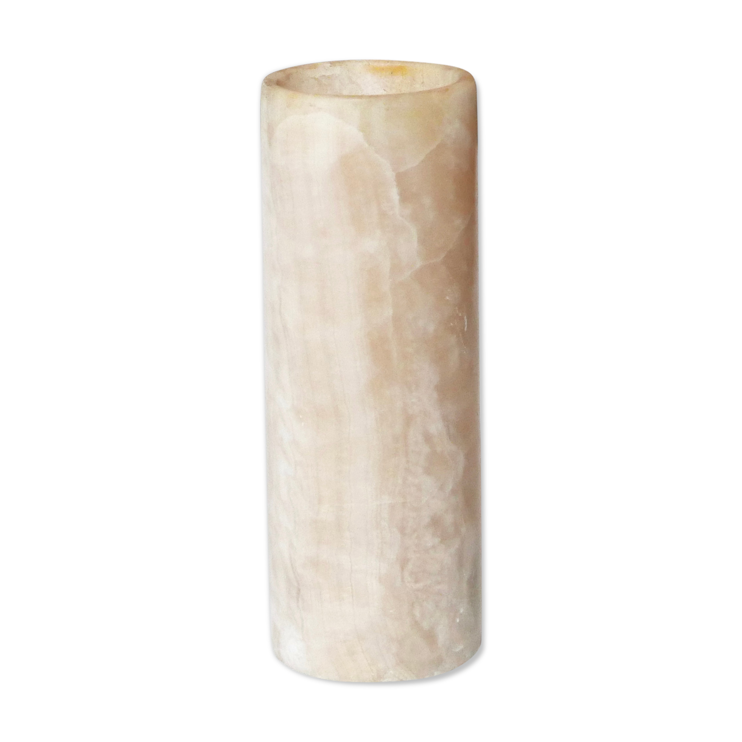 Vase cylindrique en albâtre, années 70