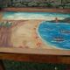 Painted wooden desk