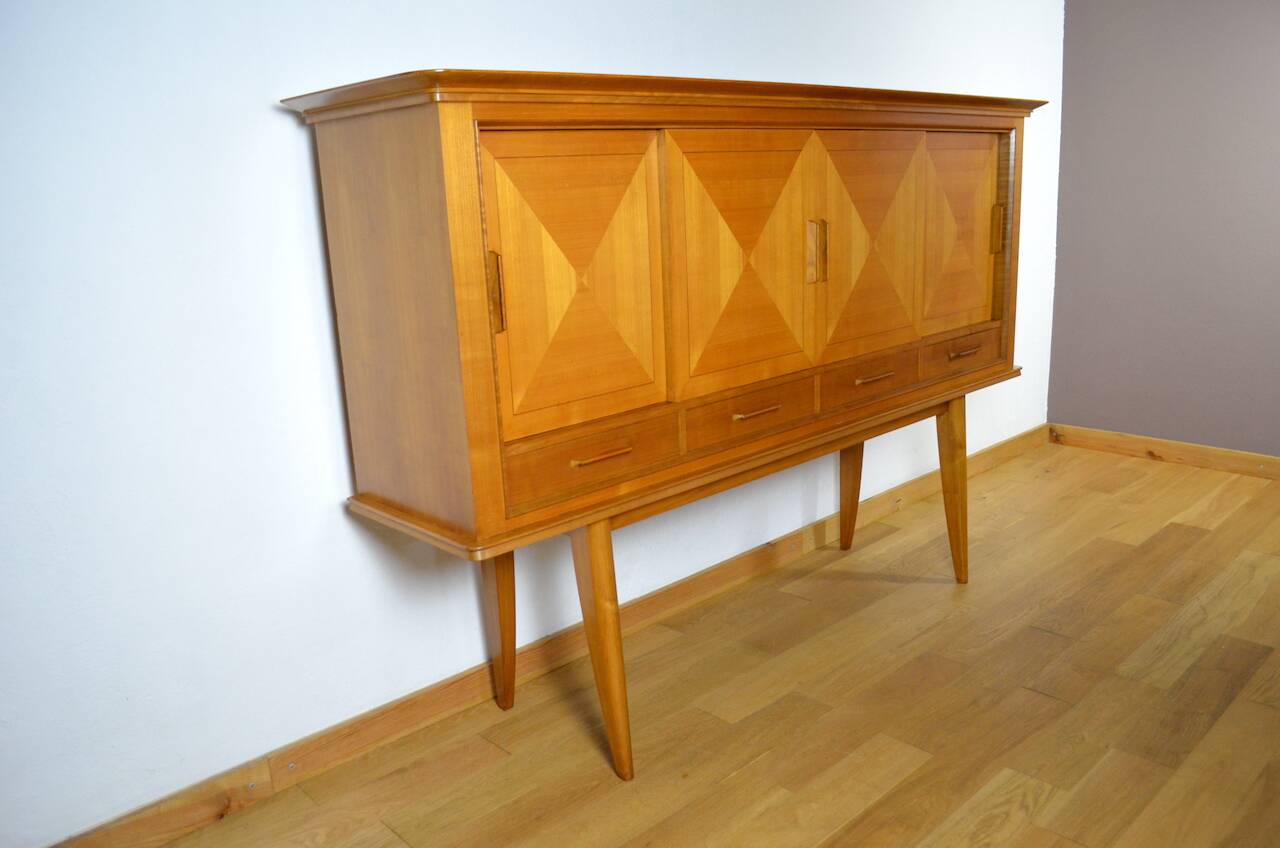 Vintage 1950 Compass Foot Buffet