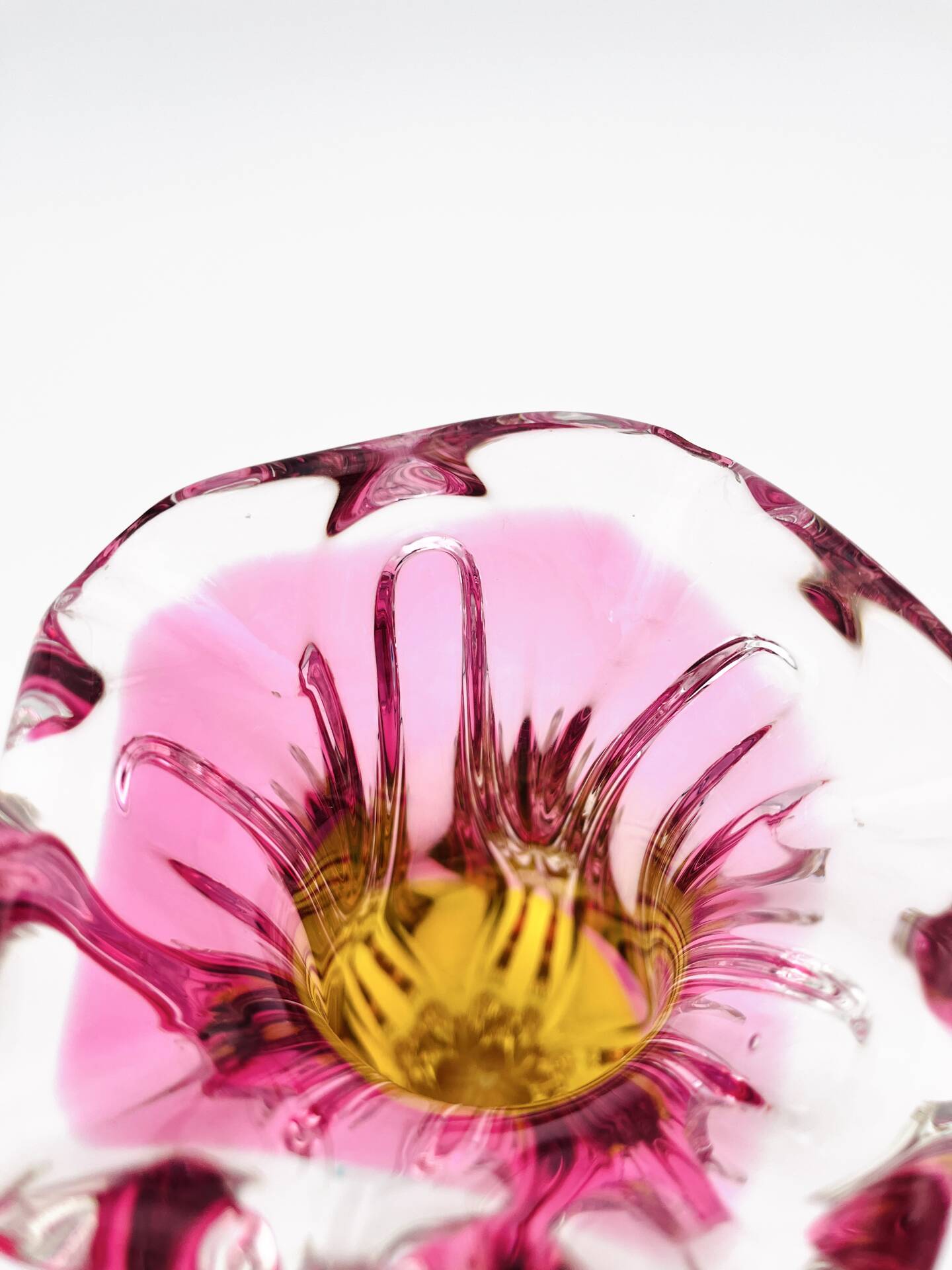 Organic Vase - Sommerso - Josef Hospodka - Bohemian Crystal - Circa 60
