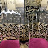 Pair of Italian chiavari chairs in solid brass