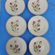 Lot of six plates decorated Tulips "Longchamp"
