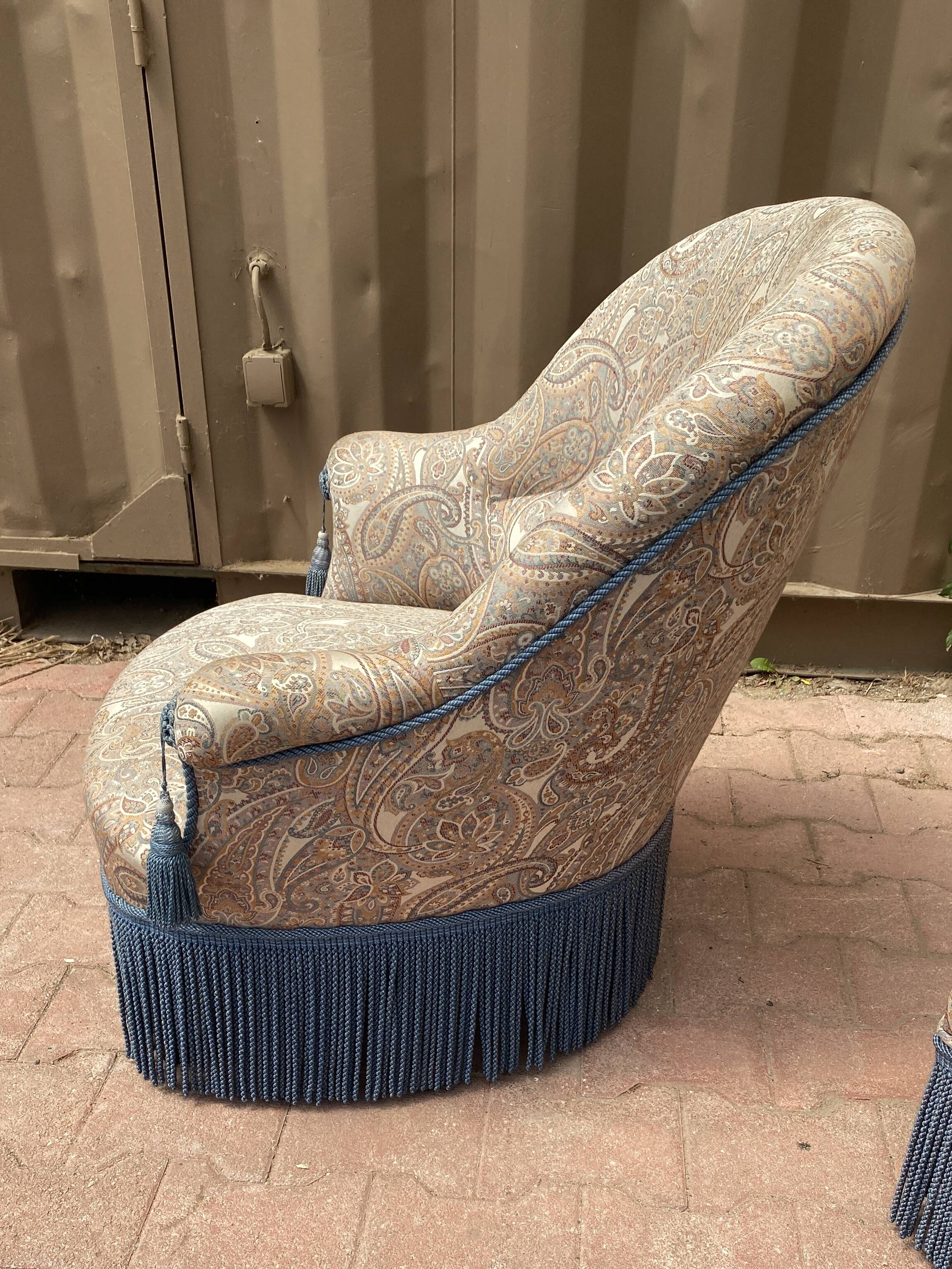 Pair of toad armchairs