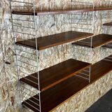 60s 70s teak string shelf module by Kajsa & Nils "Nisse" Strinning Sweden 60s