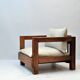 Fauteuil en chêne massif — reconstruit en 100 % laine vierge
