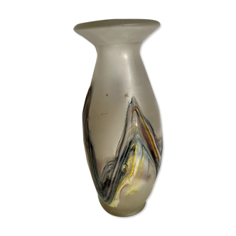 Vase en pâte de verre années 60