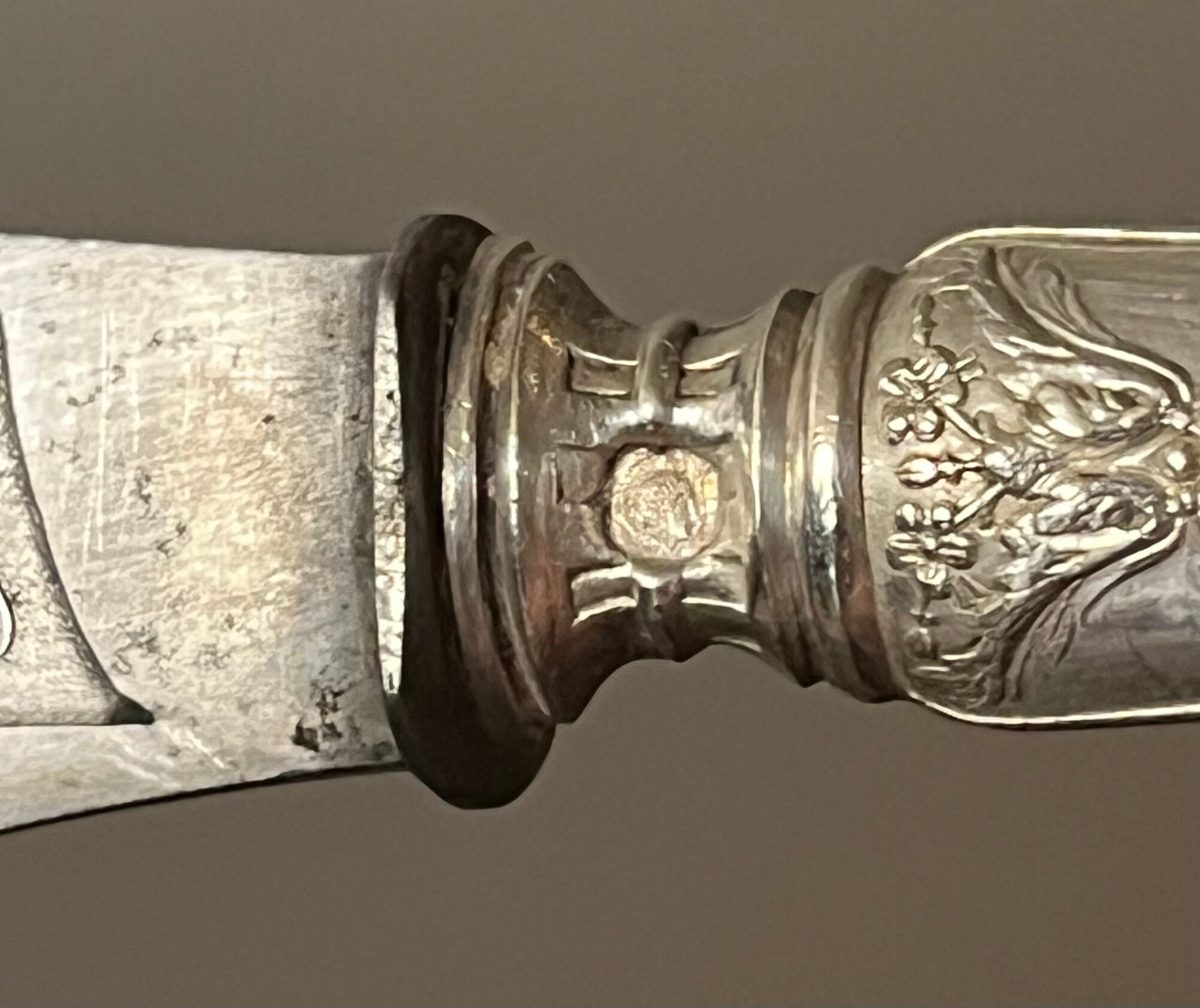 Sterling silver cheese knife