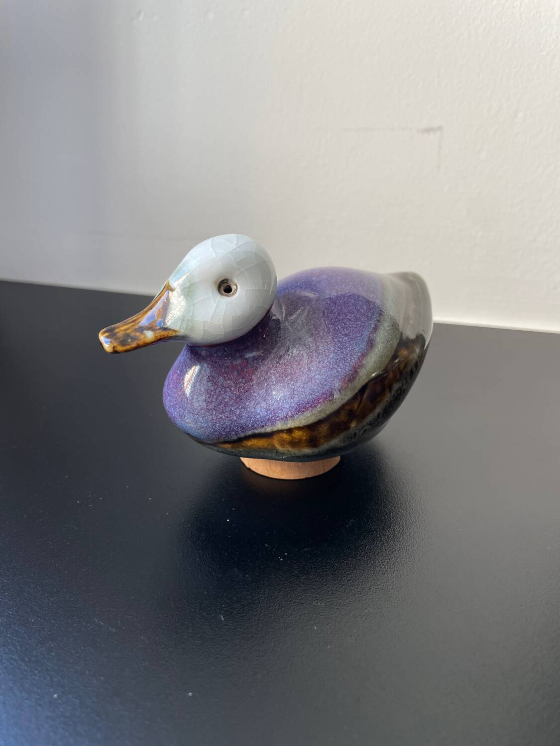 11 cm duck in vintage earthenware from the 80s