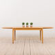 Henning Kjaernulf oak dinning extension table, rectangular, Vejle Mobelfabrik, Denmark 1960s