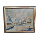 Village painting in winter