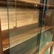 Display with sliding doors in mahogany - 50s