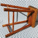Wood-polished stool