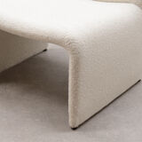 Set of 2 teddy lounge chairs, 70s Italy