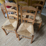 4 straw chairs