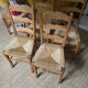 4 chaises en paille