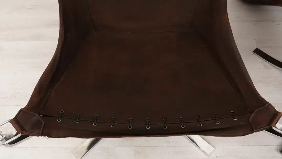 2 x vintage armchair | Falcon | Sigurd Ressell | Leather