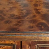 Elm burl and bronze desk
