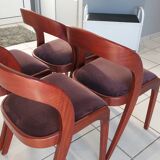 Set of 4 Gondola model chairs by Baumann vintage 1970s