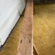 Duo of oak farm benches