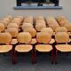 Set of 4 Design Chairs Rio Fröscher 1985 Postmodern Red Wood