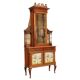 Antique Art Nouveau display cabinet in mahogany, Italy, 19th century.