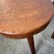 3 free-form oak tripod stools
