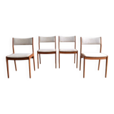 Série de quatre chaises par Johannes Andersen pour Uldum Møbelfabrik